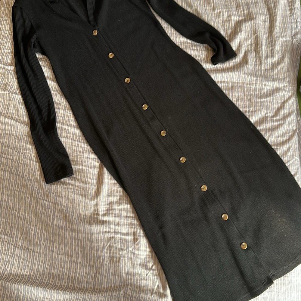 Walter Baker knit black long sleeve midi dress - Picture 8 of 8